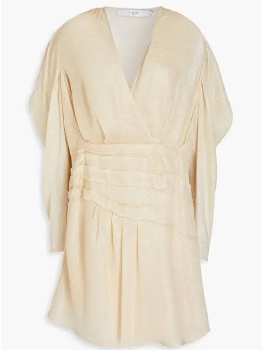 ✨ IRO PARIS Lorelle Wrap-Effect Pleated Lamé Mini Dress ✨ Size EUR 42/US 4 *NEW*